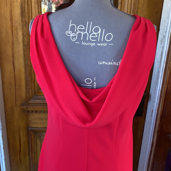 ❤️NWOT VINTAGE PINK BACK DRAPERY FORMAL COCKTAIL DRESS❤️ Size16 - Picture 4 of 11